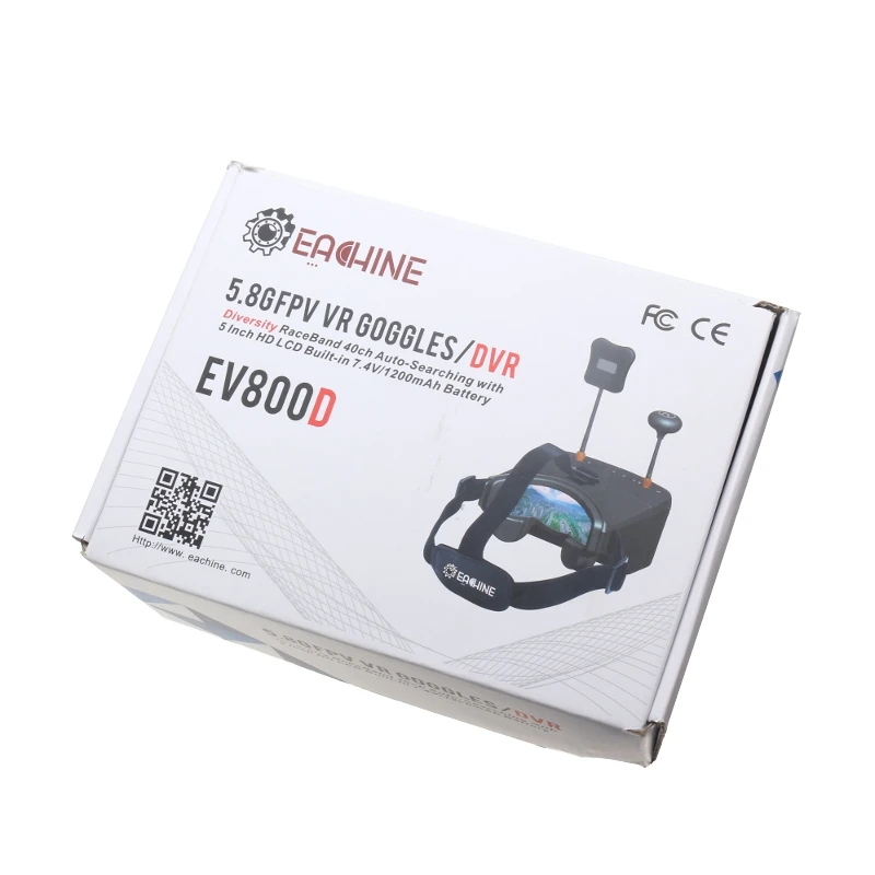 Eachine EV800D 5,8G 40CH разнообразие FPV очки 5 дюймов 800*480 видео гарнитура HD DVR встроенный аккумулятор против Fatshark Aomway