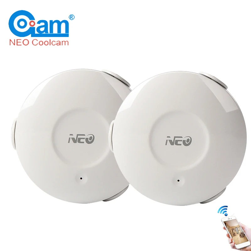 

NEO NAS-WS02 2PCS/LOT WiFi Smart Water Sensor/Flood Sensor Home Automation Alarm System Motion Alarm