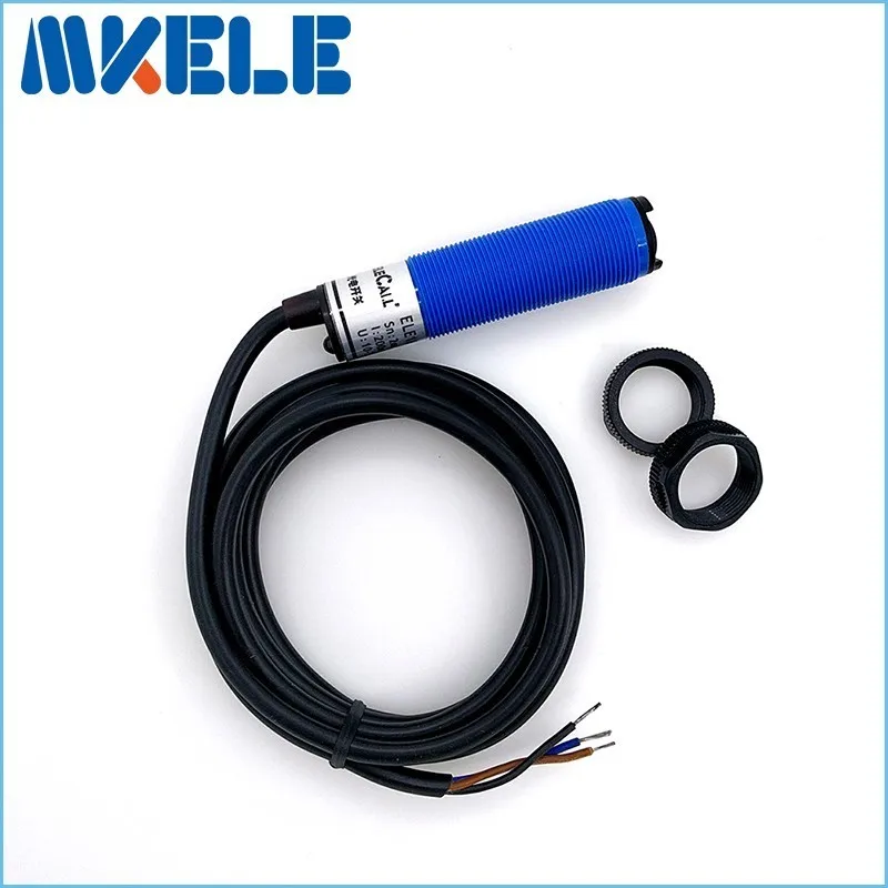 

10-30VDC photoelectric sensor Reflective Feedback photoelectric switch infrared obstacle avoidance sensor NPN Normally Open 2M