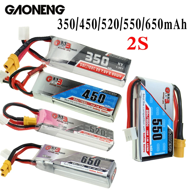 Gaoneng GNB 350/450/520/550/650mAh 2S HV Lipo pil XT30 fişi beta75X RC  Drone FPV yarış - AliExpress Toys \u0026 Hobbies