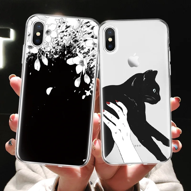 Чехол с изображением котов Хаски для Apple iPhone 7plus 8 X TPU Fundas Iphone 4 4s 5 5S SE 5C Xs Max XR Мягкий