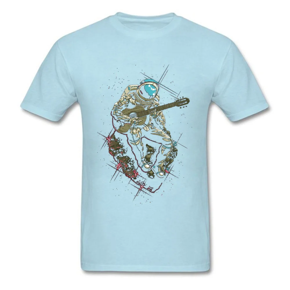 Design Astronaut-Guitar-Player190617 T-Shirt for Men Faddish VALENTINE DAY Round Collar Cotton Short Sleeve T-Shirt Tops Shirts Astronaut-Guitar-Player190617 light