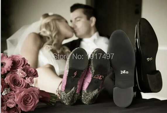 I Do /& Me too Clear Crystal Rhinestone Wedding Shoe Sticker Decal for Photos
