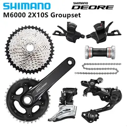 SHIMANO DEORE M6000 2x10s 28-36/28-38T 170/175 мм 11-42T MTB горный велосипед велосипедный комплект группа