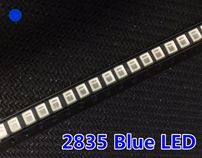 1000 шт./лот SMD LED 2835 синий свет 0 2 Вт 2835-3 нм 3 4 светодиод ~ в | Электронные компоненты и