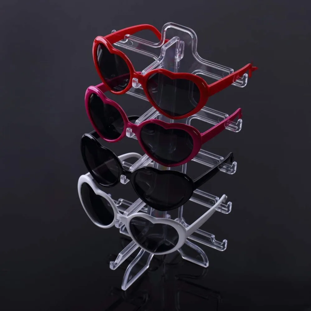 

New 1pcs 5 Layers Simple Convenient Plastic Glasses Eyeglasses Sunglasses Show Stand Holder Fashion Frame Display Rack