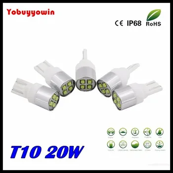 

Free shipping 4pcs/lot T10 Ceramics Base High Power 20W CREE Chip w5w 194 Car LED Reverse Backup/Parking Lights/Indicator Bulbs