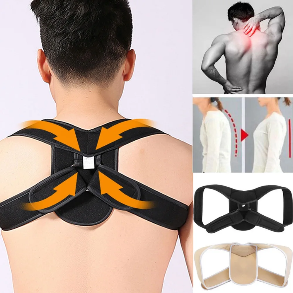 

1PC Adjustable Adult Back Corset Support Belt Posture Corrector Orthotics Brace Belt Upper Back Posture Correction #268837