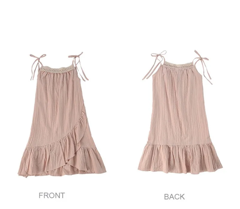 CROAL CHERIE A-Line Dresses Summer Children Clothes Toddler Girls Dress Baby Cotton Sleeveless Pink Ruffle Princess Dress  (1)