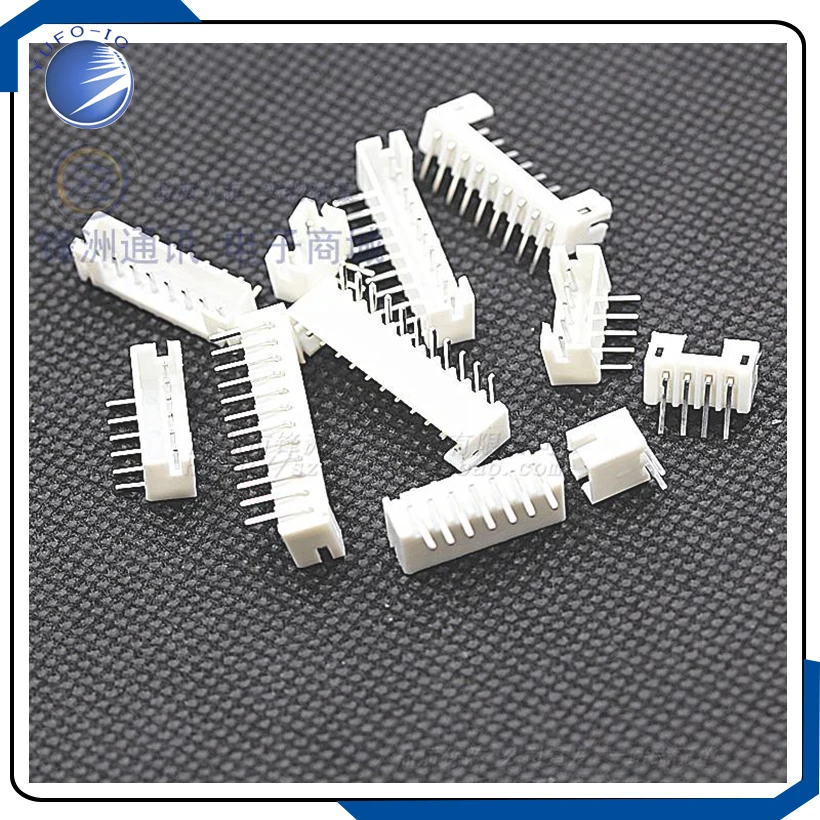 

50pcs 2/3/4/5/6/7/8/9/10/11/12P pin Header 2.0mm male Terminal PH2.0 2mm Connectors PH-A right angle pins 90 degree