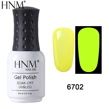 

HNM 8ML Night-glow Colors Series Nail Gel Polish Soak Off UV LED Nail Gel Polish Varnishes Primer Long Lasting Art Top Base Coat