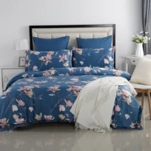 YAXINLAN роскоши постельное белье комплект хлопок цветы модный рисунок простынь пододеяльник наволочка 6 части