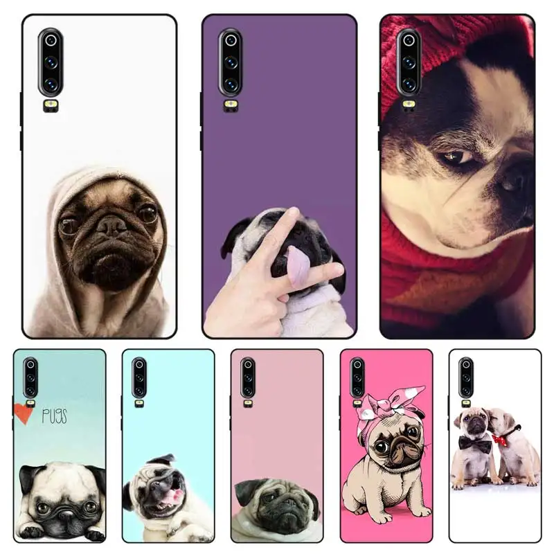 P173 Мопс Черный силиконовый чехол для Huawei P8 P9 P10 P20 P30 Lite Pro P Smart Plus 2017 2019 |