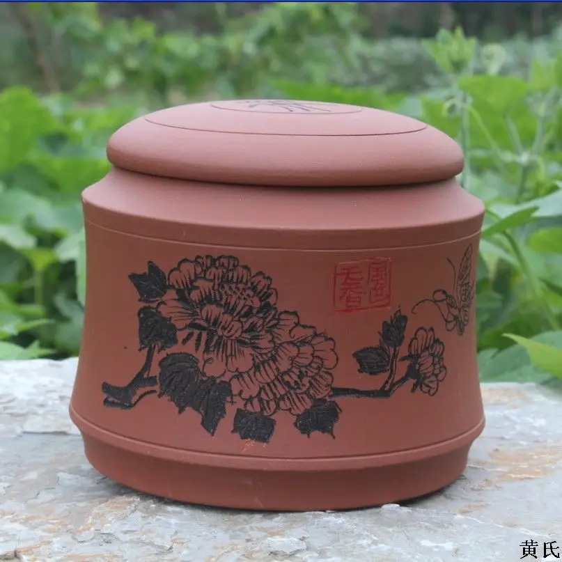 Yixing tea tea storage tank round tank ore clear cement fashionable store mixed batch