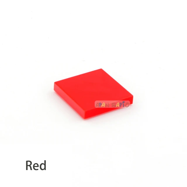 200pcs DIY Building Blocks Figure Bricks Ceramic Tile 2x2 Educational Creative Size Compatible With 3068 Toys for Children Red 200pcs