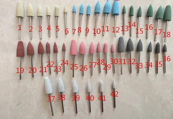 

42 pcs Dental Materials Silicon Rubber Polishing Grinding Bur As Shown in the photo Jewelry Buffing
