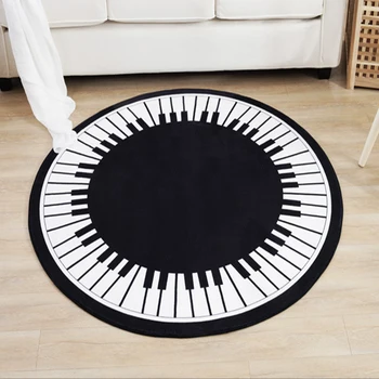 

100x100cm Round Piano Carpets Living roomParlor Yuga Meditation Rug Absorbent Mats Soft Thick Non-slip Home Decoration Rug