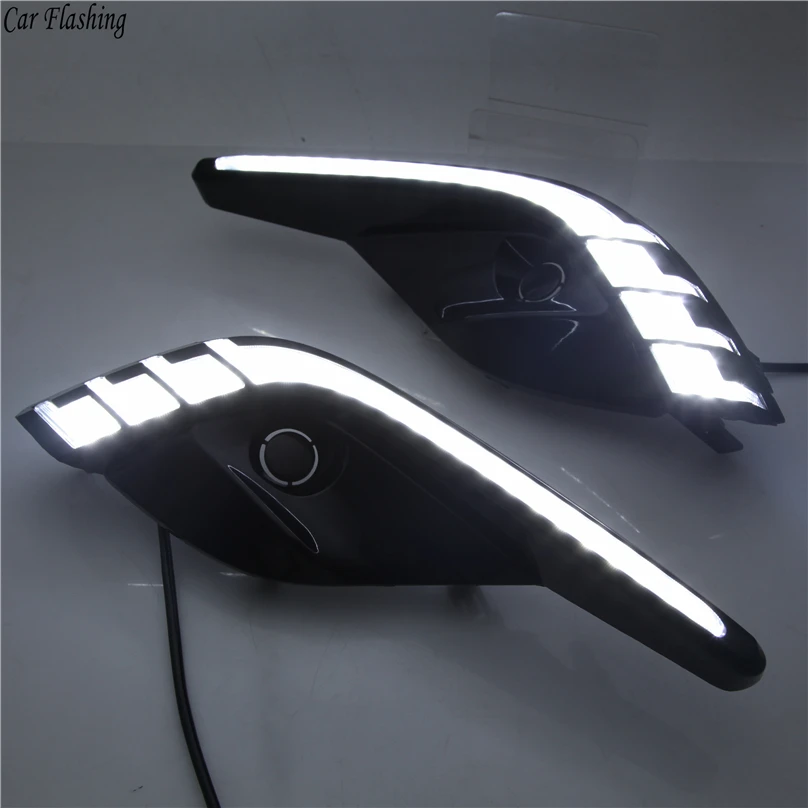 

Car Flashing For Mazda 6 Mazda6 Atenza 2016 2017 LED DRL Daytime Running Light Daylight yellow turn Signal fog lamp car-Styling