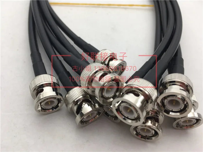 Wireless microphone with antenna amplifier cable BNC male to male