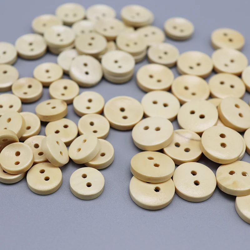 

ywzatgits 24pcs 12/13/15mm Multi option Sewing Wooden Buttons DIY Garment Scrapbooking Clothing Accessories 2 Holes 004010051