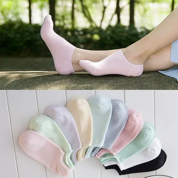 

Women Low Cut Cotton Socks Fashion Boat Ankle Socks Mixed Color Sock Slippers