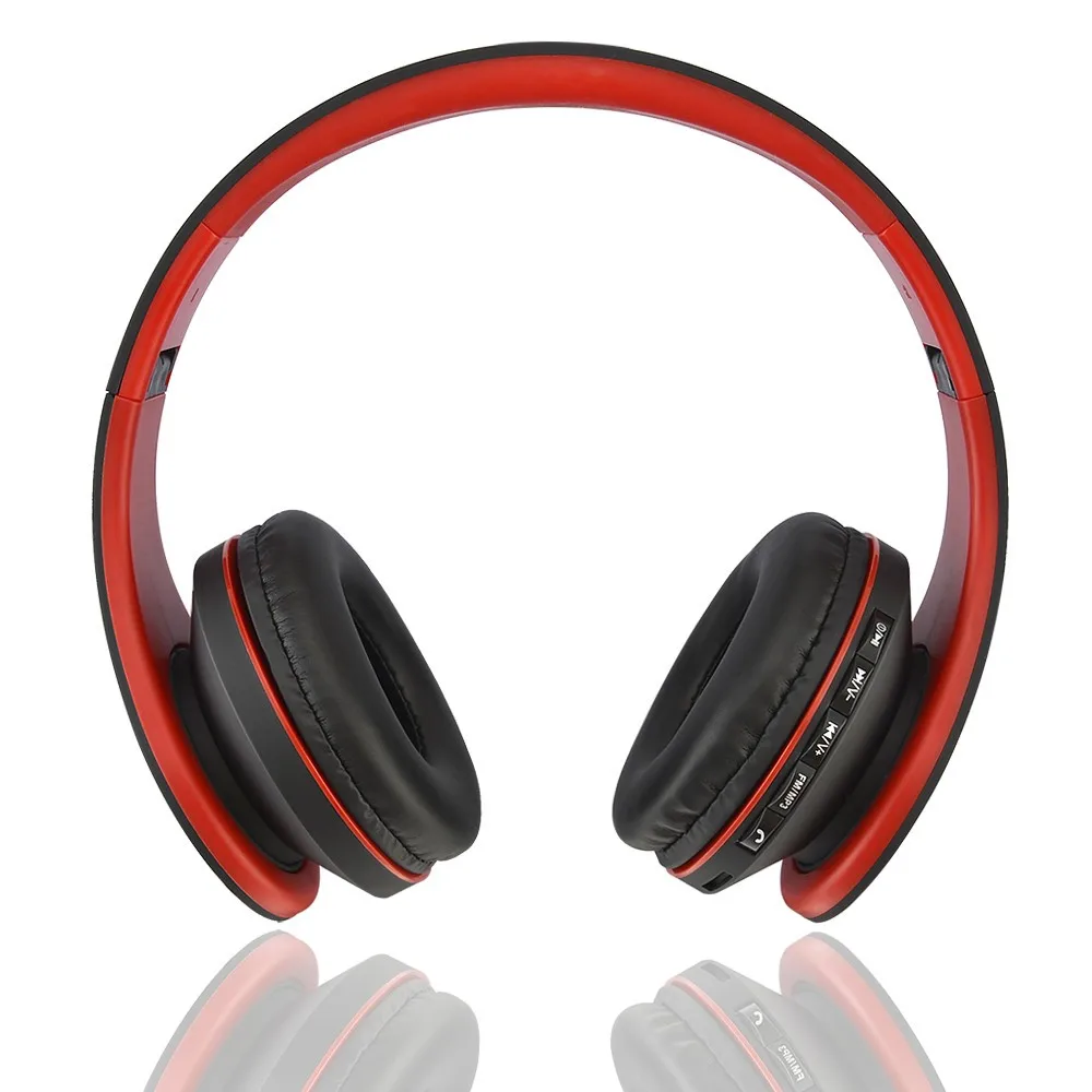 Беспроводные наушники Bluetooth наушники стерео Hifi Складная гарнитура шлем Аудио с микрофоном Поддержка TF слот для карт+ fm-радио