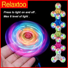 13 Styles LED Light Fidget Spinner Fantastic Glowing Hand Spinner EDC Finger Tri-spinner Funny Gyro Adult Kid Child Toy Gift