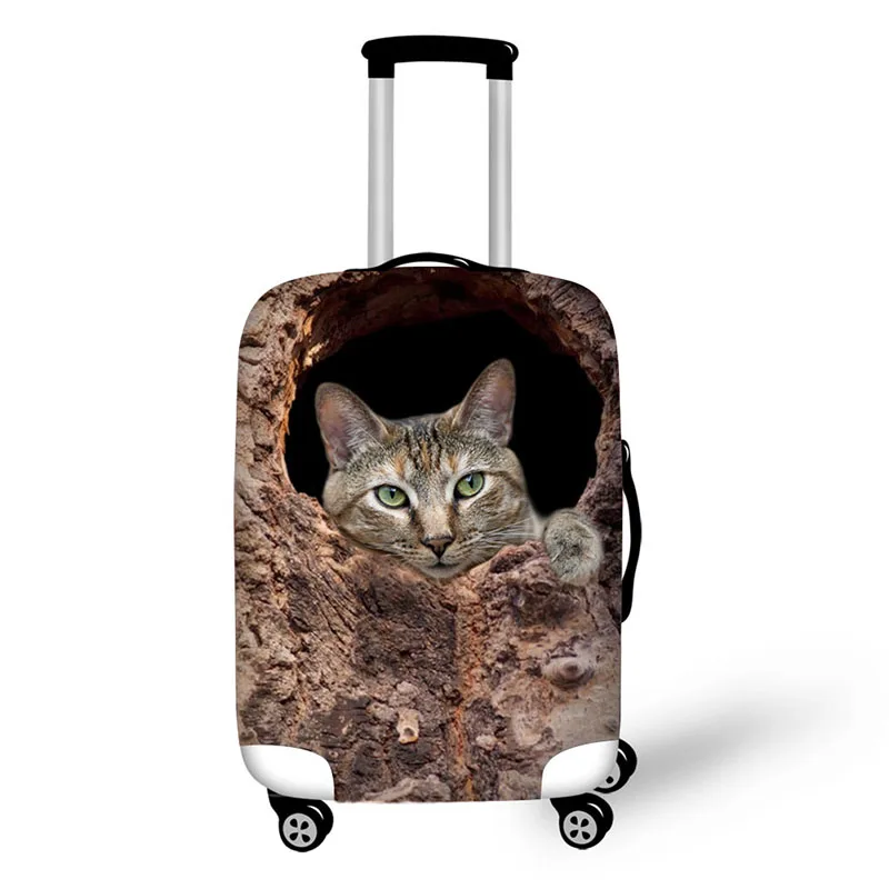 Дерево пещера кошка и собака печати путешествия водонепроницаемые сумки багаж крышка эластичный стрейч защитный костюм чехол Чехлы для 18 ''-30'' чехол - Цвет: 6941