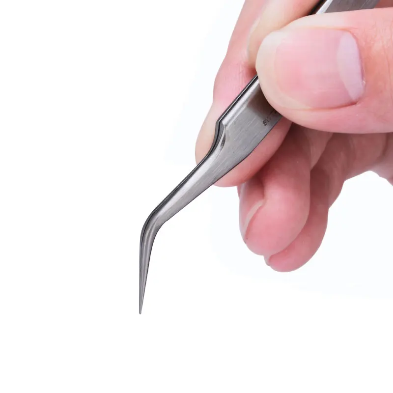 Precision Tweezers Tweezer Tool High Precision Tweezers Pinzette Forceps Stainless Steel Curved Straight VETUS Tweezer TS-11 TS-15