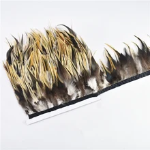 1Meter Pheasant Feather Trim Ribbon Width/10-15CM Rooster Feathers for Crafts Ribbon Clothing Feathers for Jewelry Making plumas