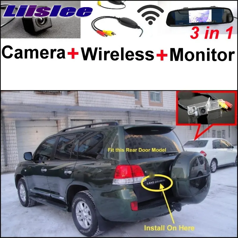 

Liislee 3 in1 Special Camera + Wireless Receiver + Mirror Monitor Easy Back Up Parking System For TOYOTA Land Cruiser J200 V8