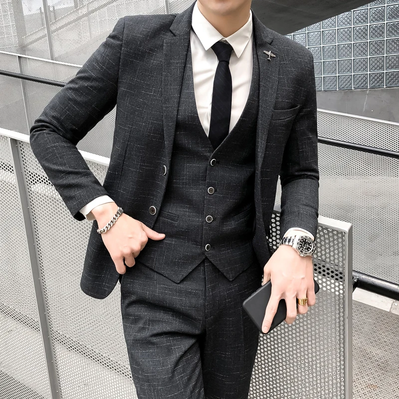 2021 New Men's Business Casual Suit 