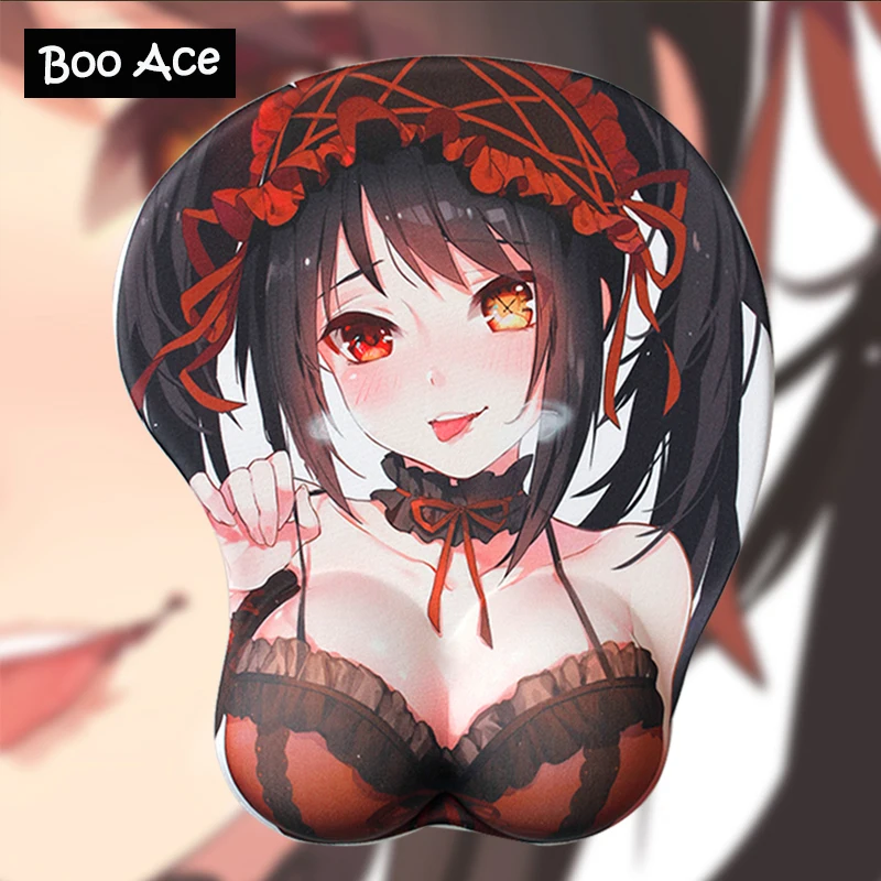 Date A Live Tokisaki Kurumi аниме 3D Oppai коврик для мыши подставка для запястья