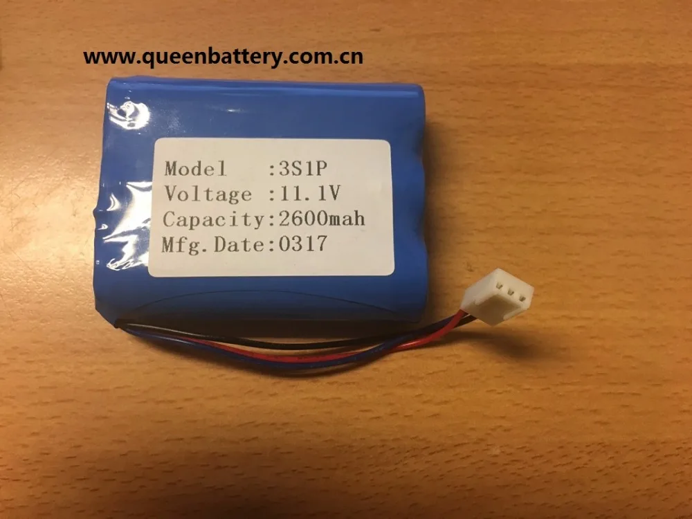 18650 3S1P аккумулятор 10,8 V 2600 mAh с PCB(4-6A) с 10 k Термистор с разъемом