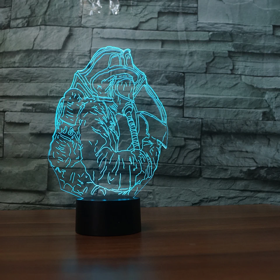 

Fireman 7 Color Led Night Lamps For Kids Touch Led Usb Table Lampara Lampe Baby Sleeping Nightlight Drop Ship