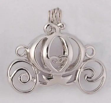 100pcs/lot Mixed Design 18kgp pearl cage pendants, fashion lovely wish beads locket charm mountings DIY jewelry wholesale 3