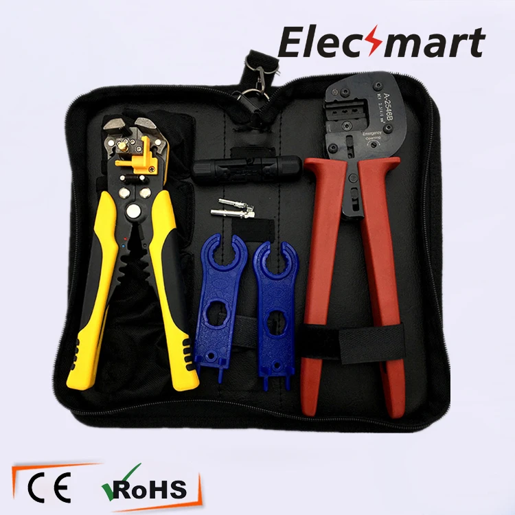 

A-2546 Crimping Plier Automatic Wire Stripper Set with MC4 Connector MC4 Wrench