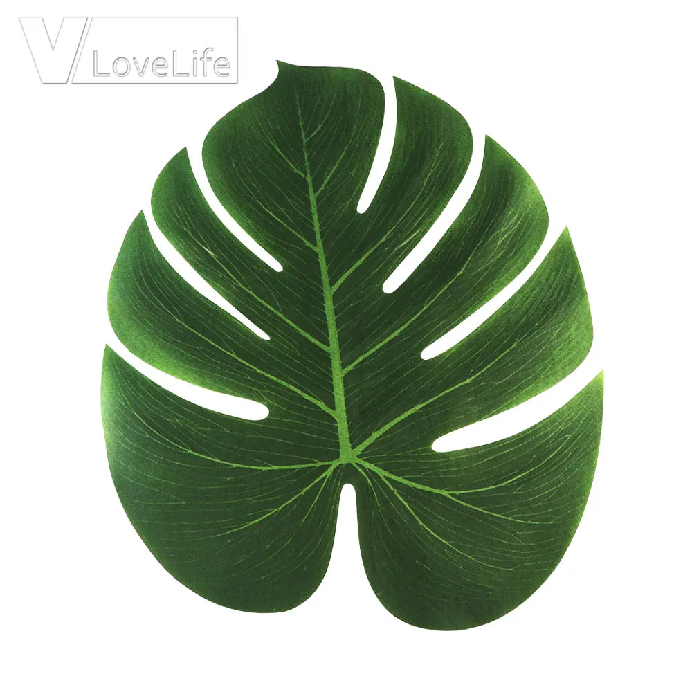 

24pcs Artificial Leaf 35x29cm/18x20cm Tropical Palm Leaves Simulation Leaf for Hawaiian Luau Theme Party Decor Home garden decor