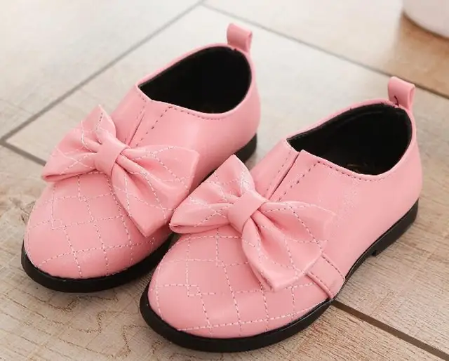 Hot Spring Big Girls Shoes Fashion Princess Slip on Children Sneaker Leather Shoes For Toddler