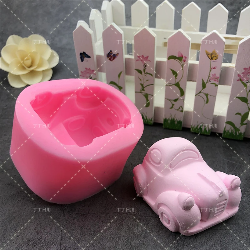 

Cartoon Car shape Silicone Fondant Soap 3D Cake Mold Cupcake Jelly Candy Chocolate Decoration Baking Tool Moulds FQ2851