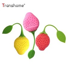 Transhome Чай Ситечко Силикона Симпатичные Клубника в форме Экологичные многоразовых мяч Портативный Кофе для заварки фильтра Инструменты
