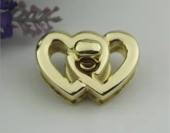 

Bag lock (10 pieces / many) high-grade gold alloy handbag hardware accessories double love switch twist lock
