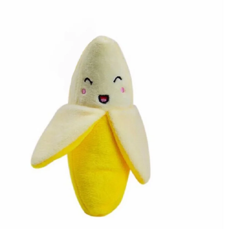 

Dog Puppy Chew Toy Squeaky Plush Sound Cute Fruits Banana Design Toys Toys Plush Puppy Honking Squirrel For Dogs Cat Chew Squeak