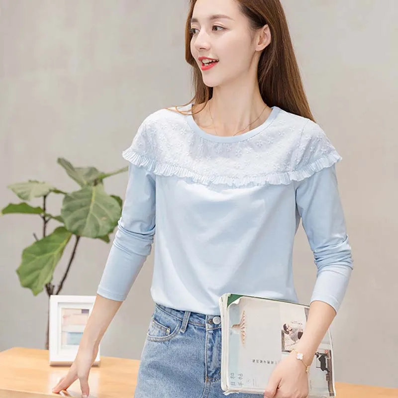 Camisas Femininas Manga Longa 2017 Korean Fashion Embroidery Floral Women Blouse Shirt Long Sleeve Blouses Ladies