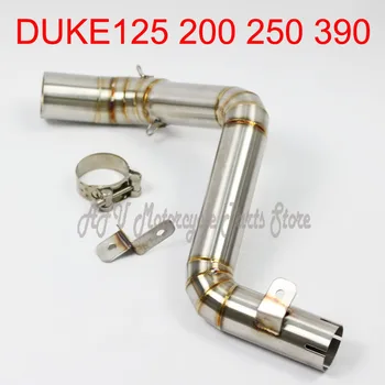 

Motorcycle Exhaust Muffler Link Pipe Modified Header Tube Without DB Killer For KTM DUKE125 200 250 390 2012-2014