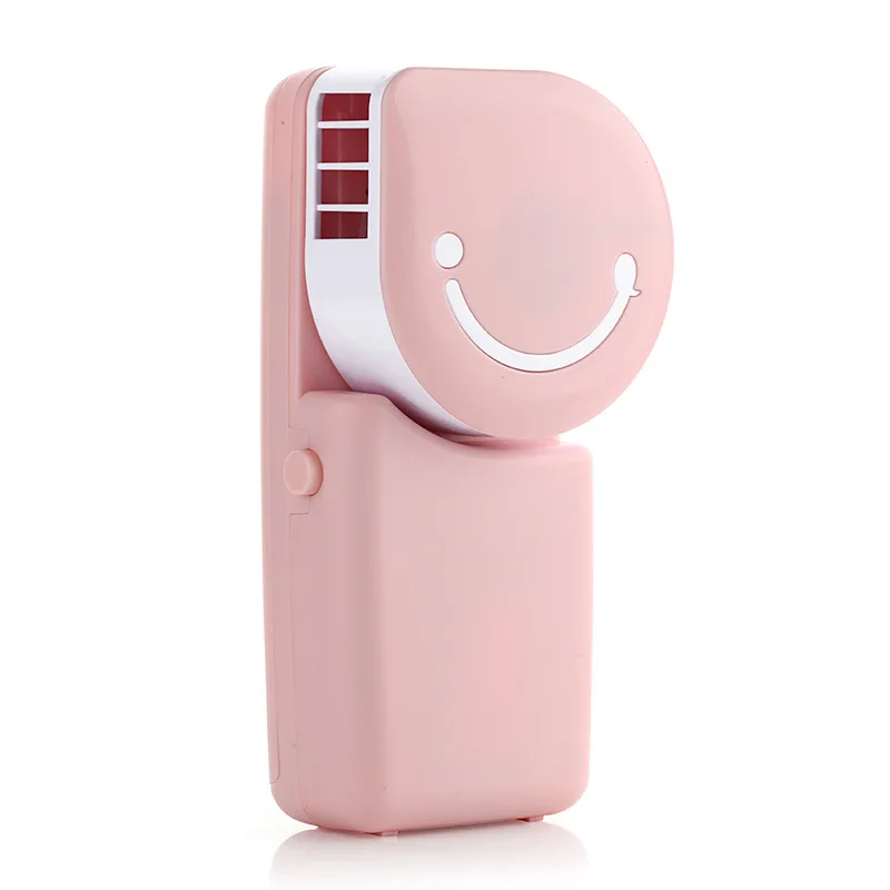 Модный Перезаряжаемый USB мини-вентилятор с изображением улыбки, бесшумный вентилятор, настольный кондиционер, беспузырьковый контроллер вентилятора Ventilador