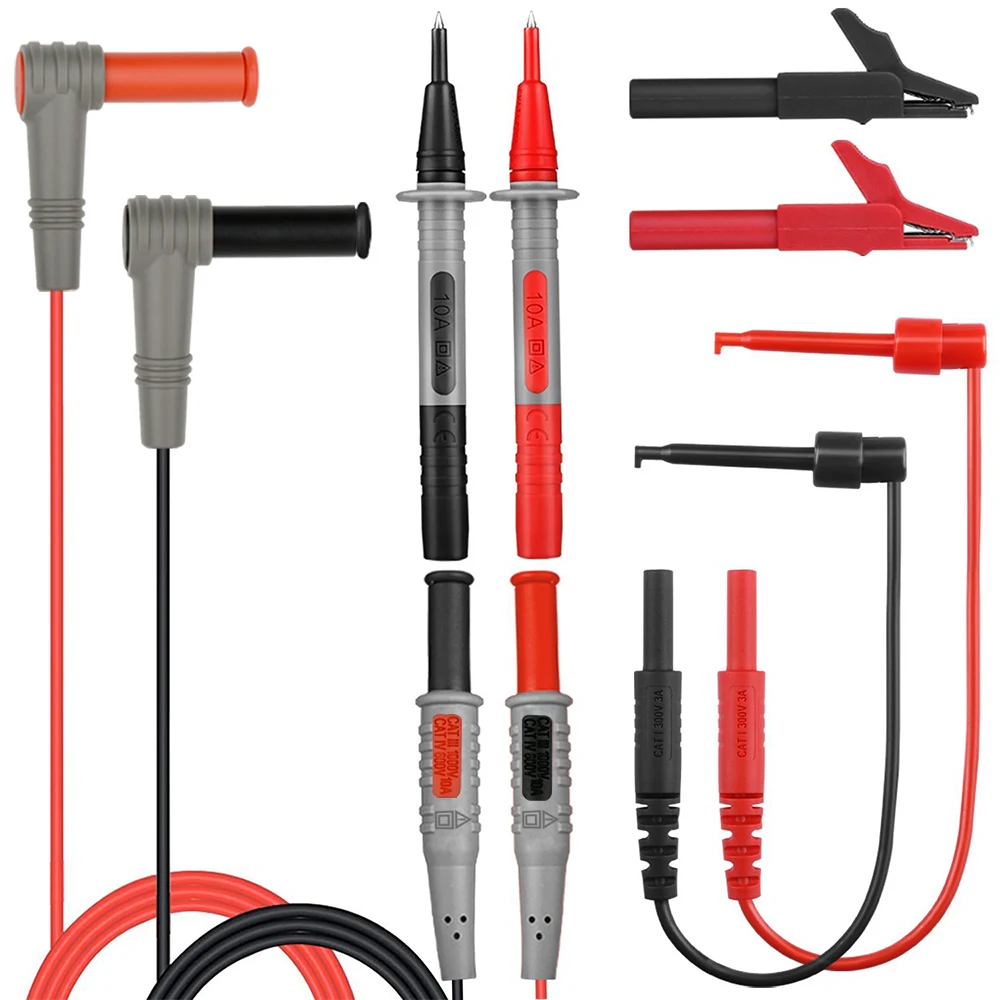 Electrical Multimeter Probe Teste Leads for Wire Cable with Alligator Pliers Needle Tip Feeler Test Lead Kits | Инструменты