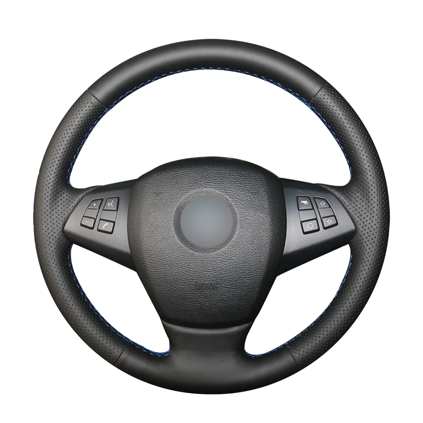 

Hand-stitched Black PU Artificial Leather Steering Wheel Cover for BMW E70 X5 2008-2013