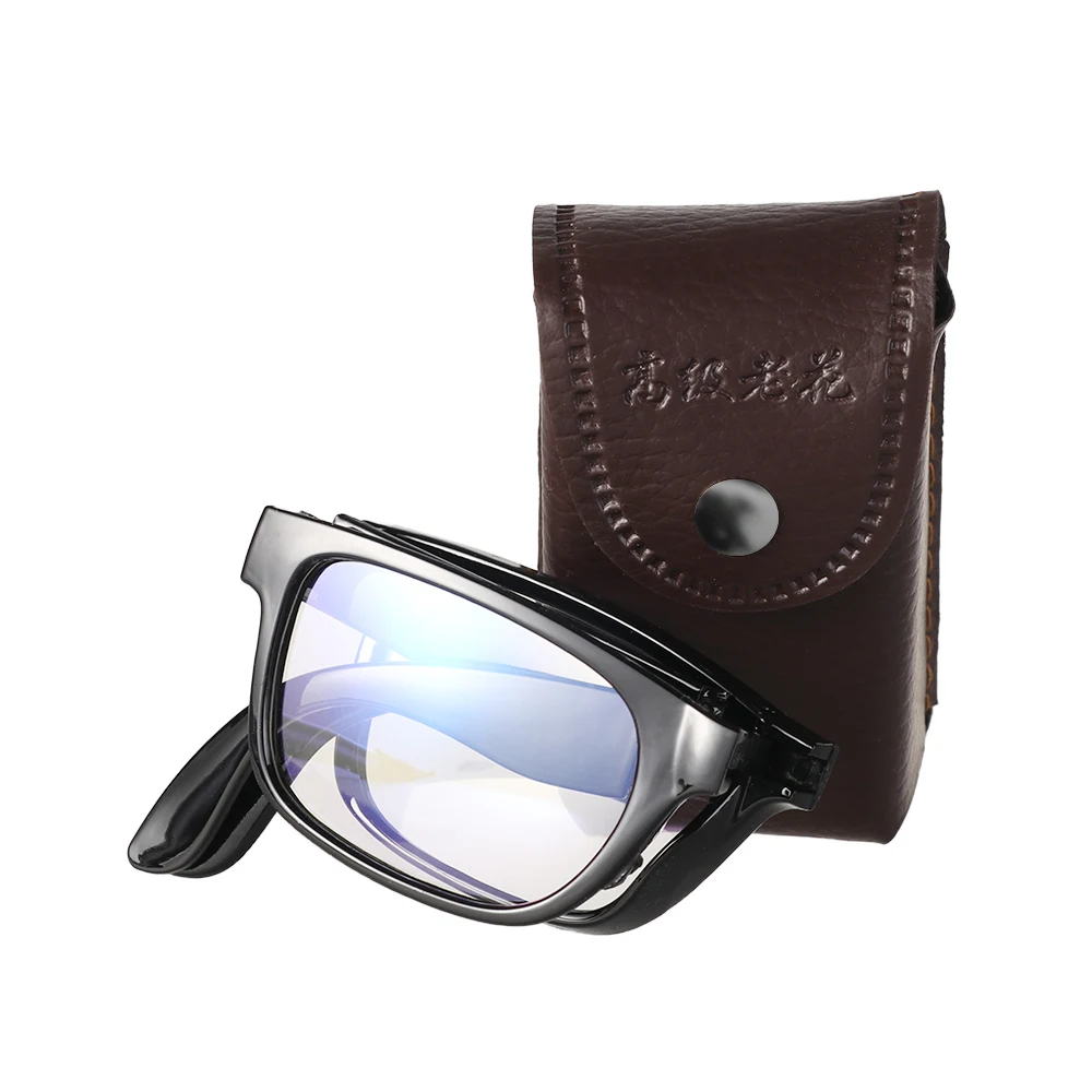 Для мужчин и женщин в коробке Портативный Смарт Автоматическая фокусировка очки для чтения складной Ультра светильник увеличительное зрение уход - Цвет оправы: 01