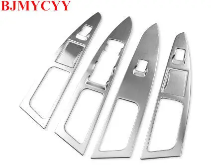 BJMYCYY 4 шт./компл. декоративная рамка из нержавеющей стали для автомобильного окна